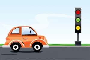 Car waiting at Traffic Light